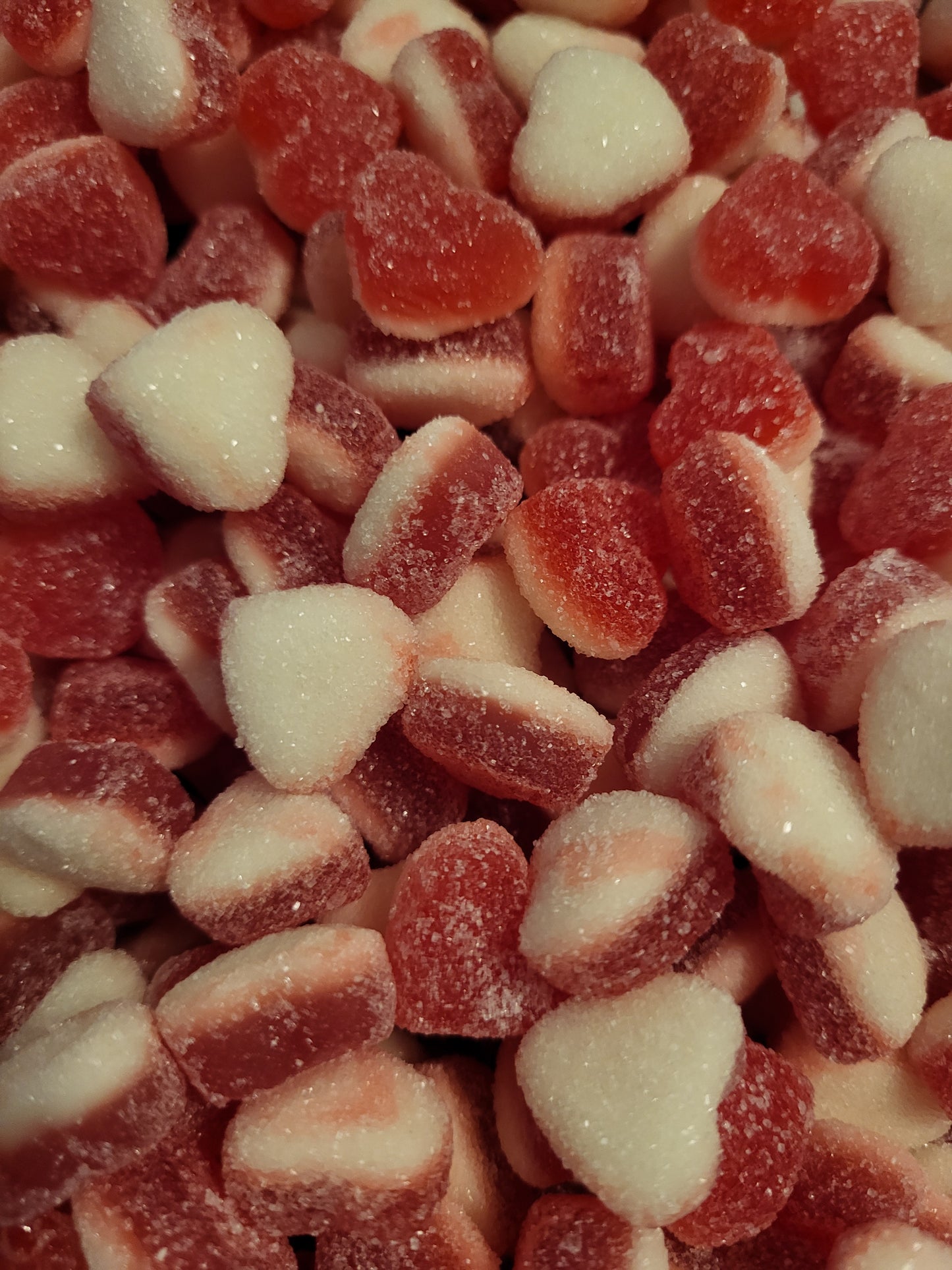 Mini cœur fraise-crème sucrées (100g)