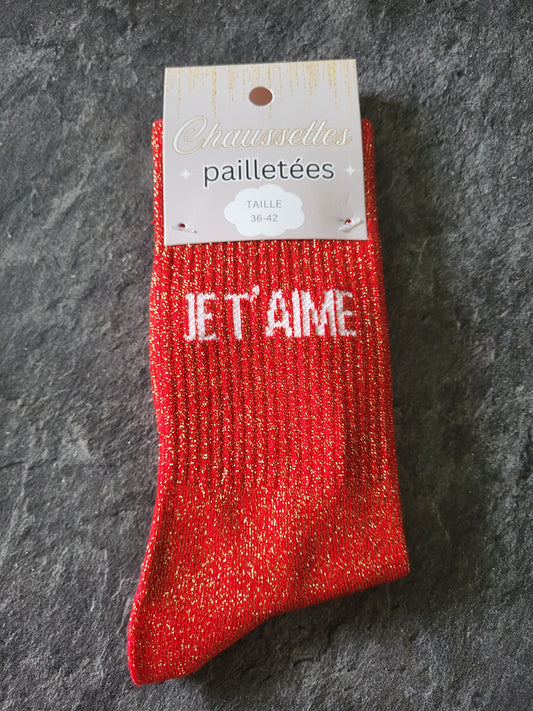 Chaussette Je t'aime